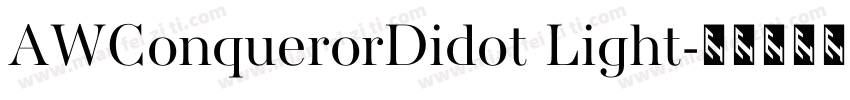 AWConquerorDidot Light字体转换